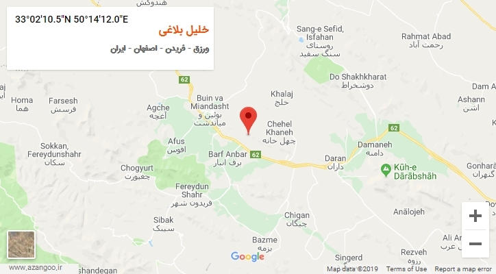 روستای خلیل بلاغی بر روی نقشه