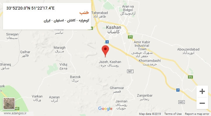 روستای خنب بر روی نقشه