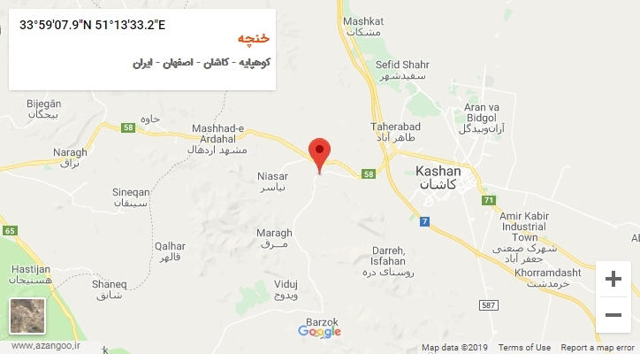 روستای خنچه بر روی نقشه