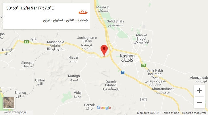 روستای خنکه بر روی نقشه