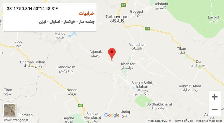 روستای خرابیات بر روی نقشه