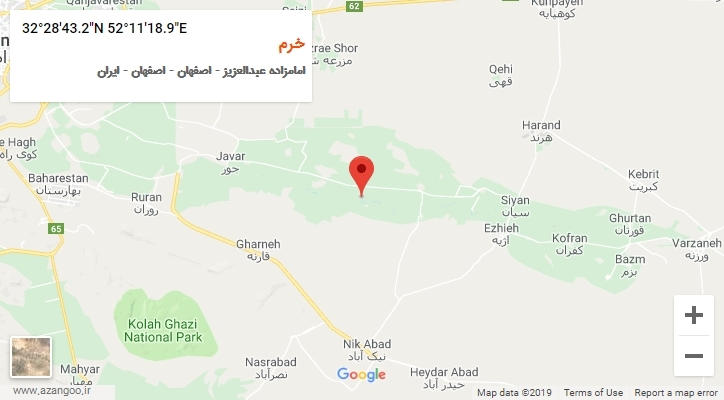 روستای خرم بر روی نقشه