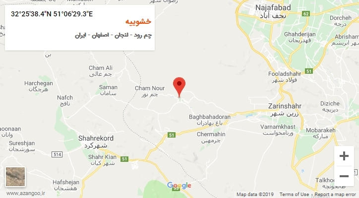 روستای خشوییه بر روی نقشه