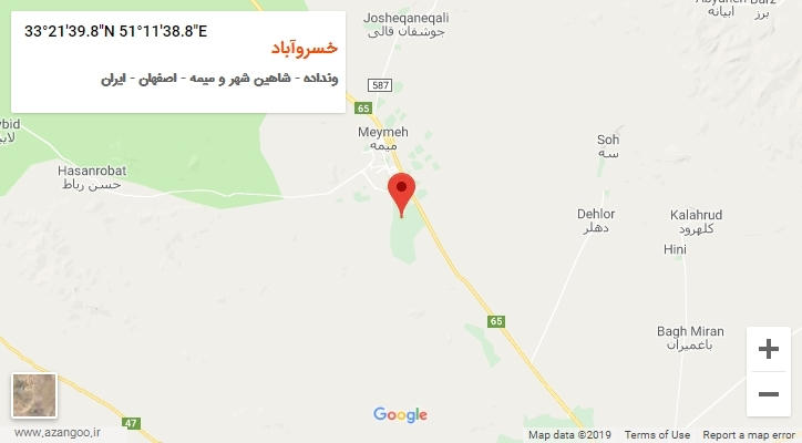 روستای خسروآباد بر روی نقشه