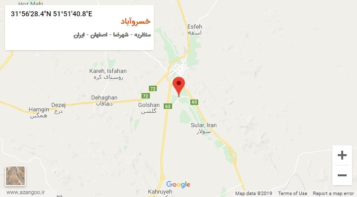 روستای خسروآباد بر روی نقشه