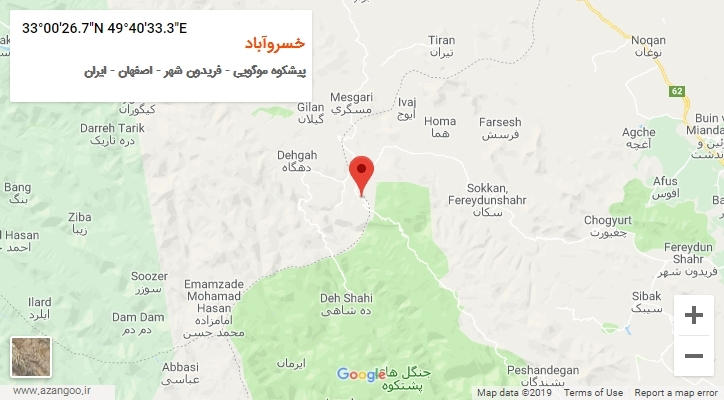 روستای خسروآباد بر روی نقشه