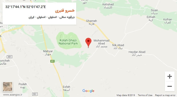 روستای خسرو قنبری بر روی نقشه