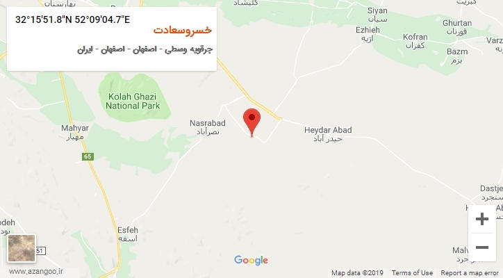 روستای خسروسعادت بر روی نقشه