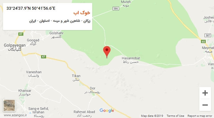 روستای خوک اب بر روی نقشه