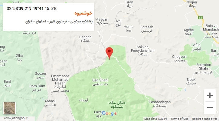 روستای خوشمیوه بر روی نقشه