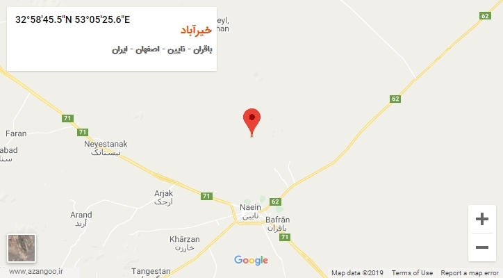 روستای خیرآباد بر روی نقشه