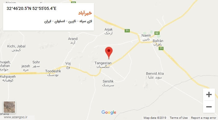 روستای خیرآباد بر روی نقشه
