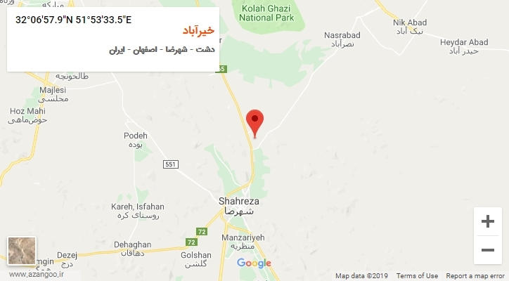 روستای خیرآباد بر روی نقشه