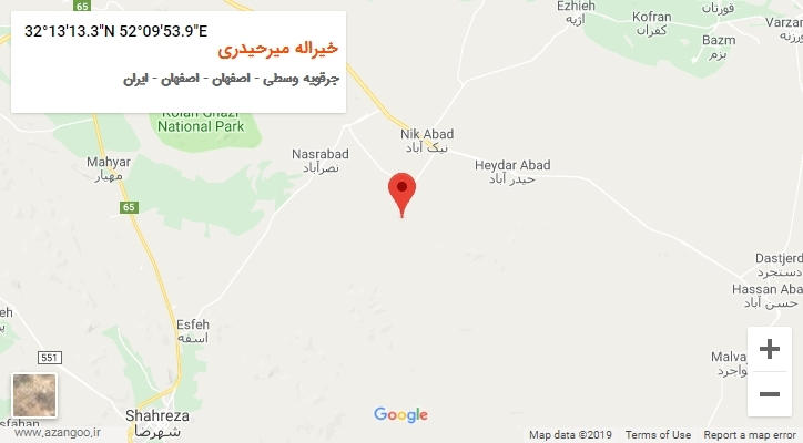 روستای خیراله میرحیدری بر روی نقشه