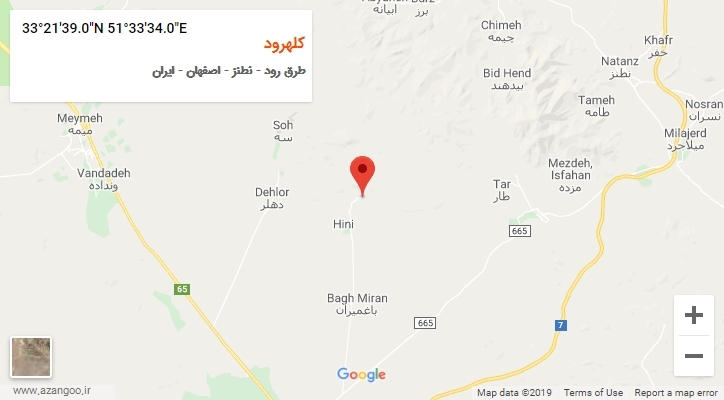 روستای کلهرود بر روی نقشه