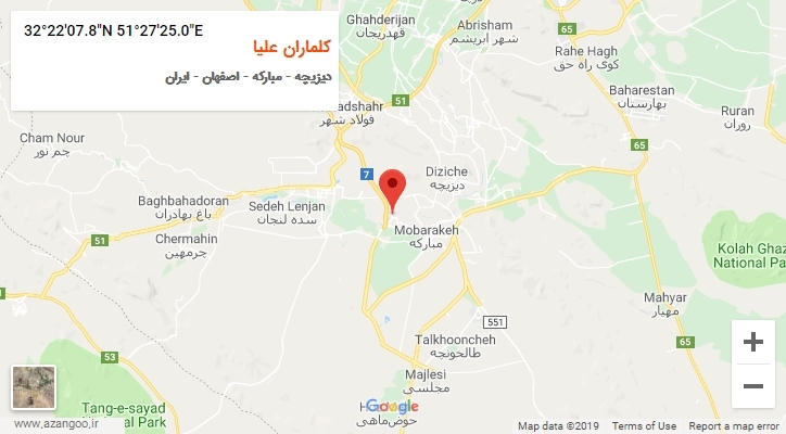 روستای کلماران علیا بر روی نقشه