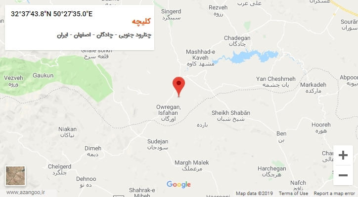 روستای کلیچه بر روی نقشه