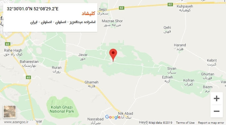 روستای کلیشاد بر روی نقشه
