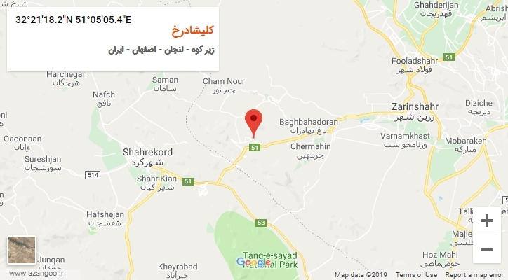 روستای کلیشادرخ بر روی نقشه
