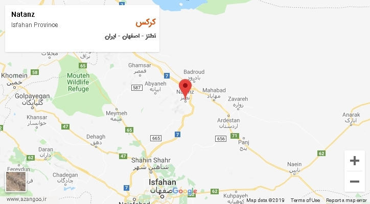 دهستان کرکس بر روی نقشه