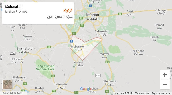 دهستان کرکوند بر روی نقشه