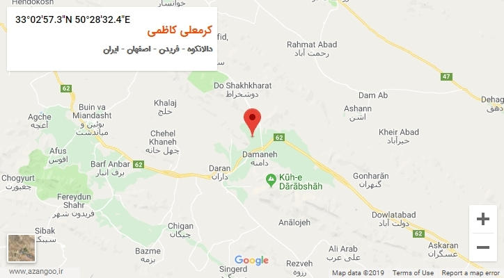 روستای کرمعلی کاظمی بر روی نقشه