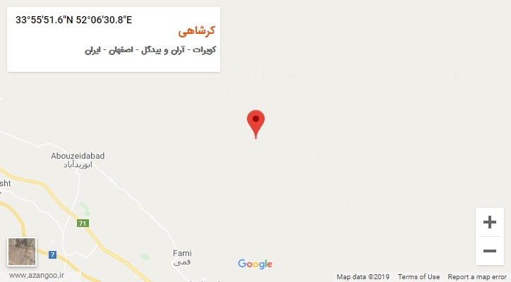 روستای کرشاهی بر روی نقشه