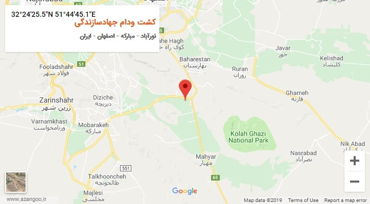 روستای کشت ودام جهادسازندگی بر روی نقشه
