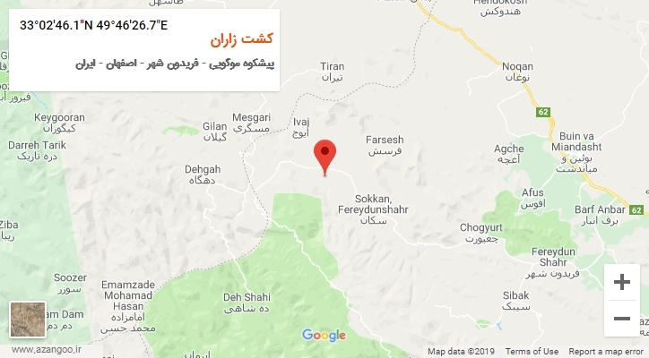 روستای کشت زاران بر روی نقشه