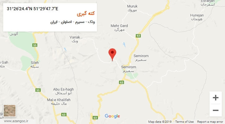 روستای کته گبری بر روی نقشه
