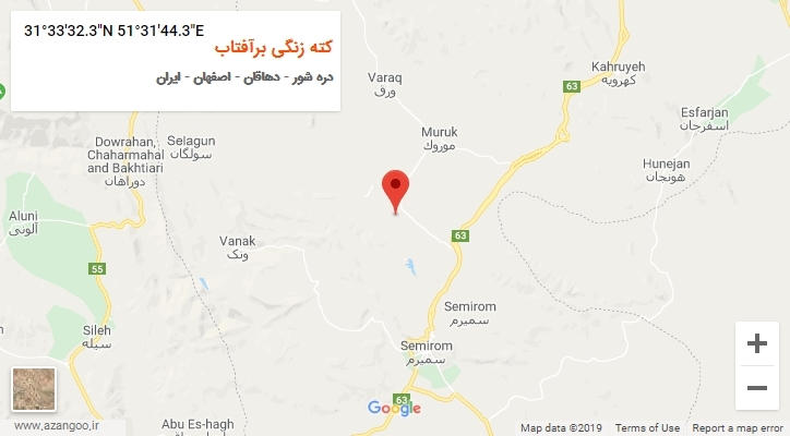 روستای کته زنگی برآفتاب بر روی نقشه