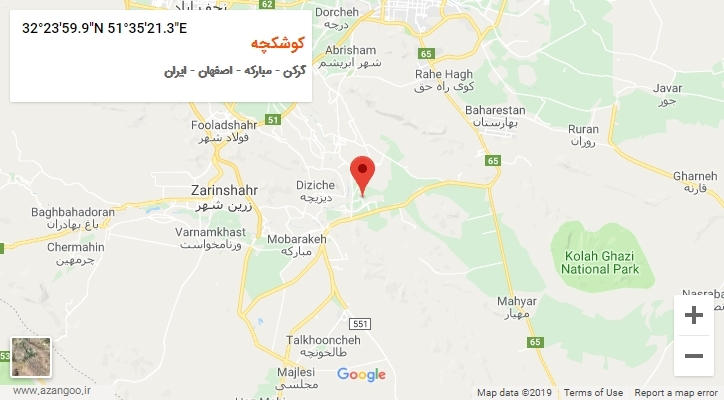 روستای کوشکچه بر روی نقشه