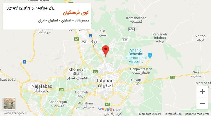 روستای کوی فرهنگیان بر روی نقشه