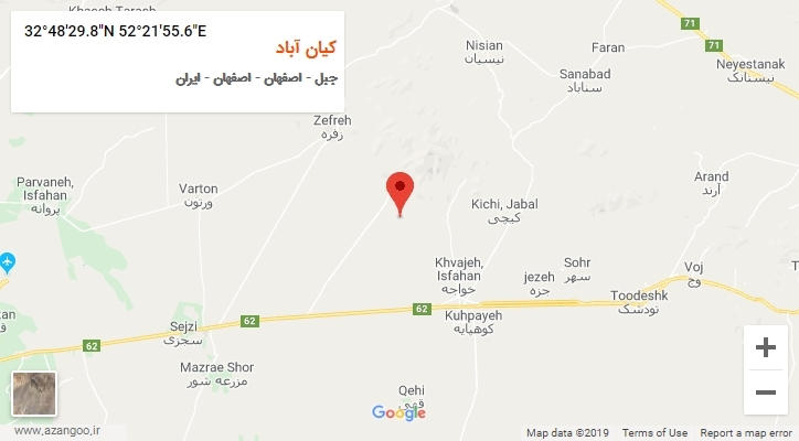 روستای کیان آباد بر روی نقشه