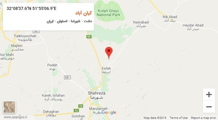 روستای کیان آباد بر روی نقشه