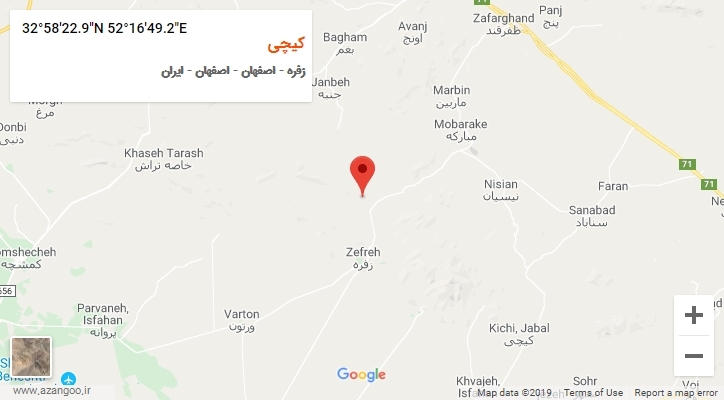 روستای کیچی بر روی نقشه