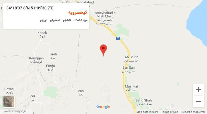 روستای کیخسرویه بر روی نقشه
