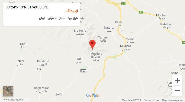 روستای لابیداک بر روی نقشه