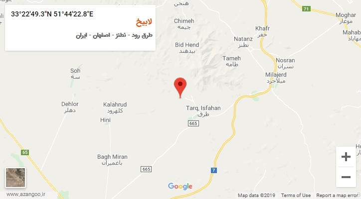 روستای لابیخ بر روی نقشه