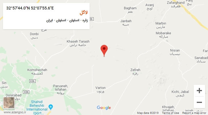 روستای لاگل بر روی نقشه