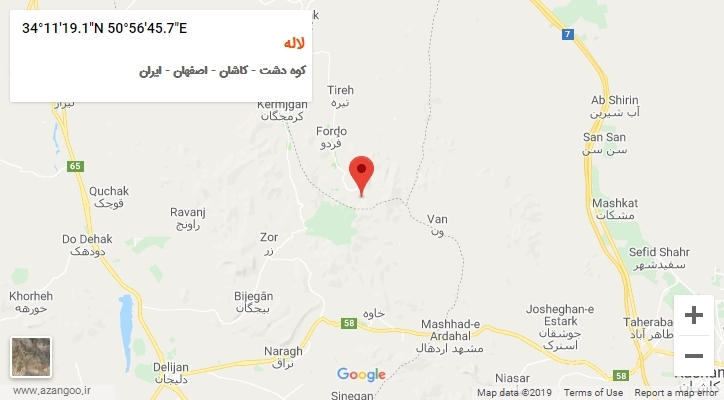 روستای لاله بر روی نقشه