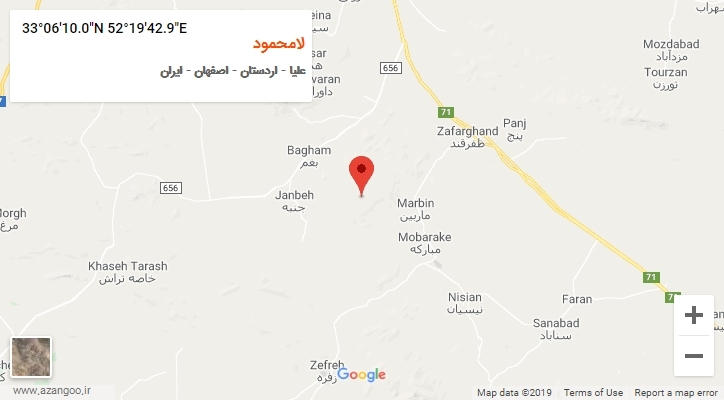 روستای لامحمود بر روی نقشه