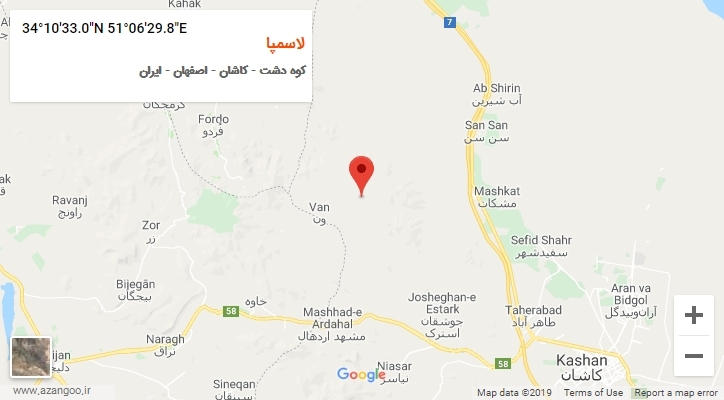 روستای لاسمپا بر روی نقشه