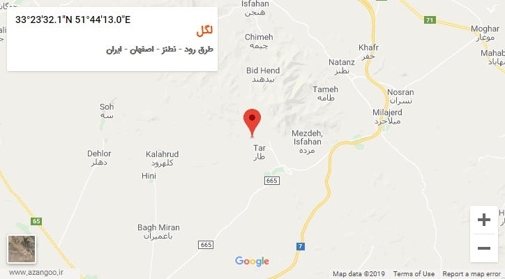 روستای لگل بر روی نقشه