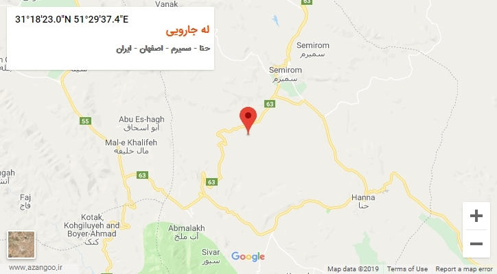 روستای له جارویی بر روی نقشه