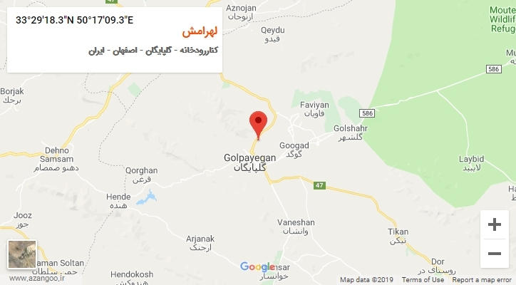 روستای لهرامش بر روی نقشه