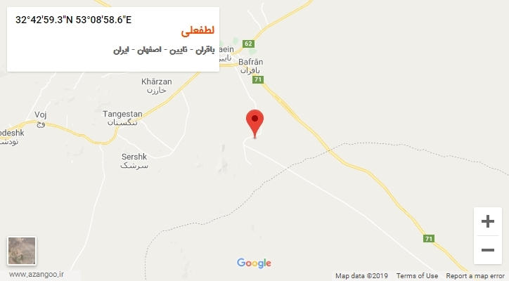 روستای لطفعلی بر روی نقشه