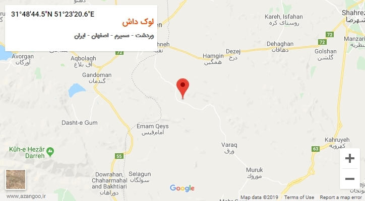 روستای لوک داش بر روی نقشه
