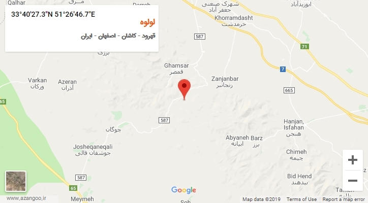 روستای لولوه بر روی نقشه
