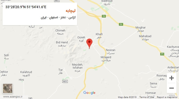 روستای لیچابه بر روی نقشه